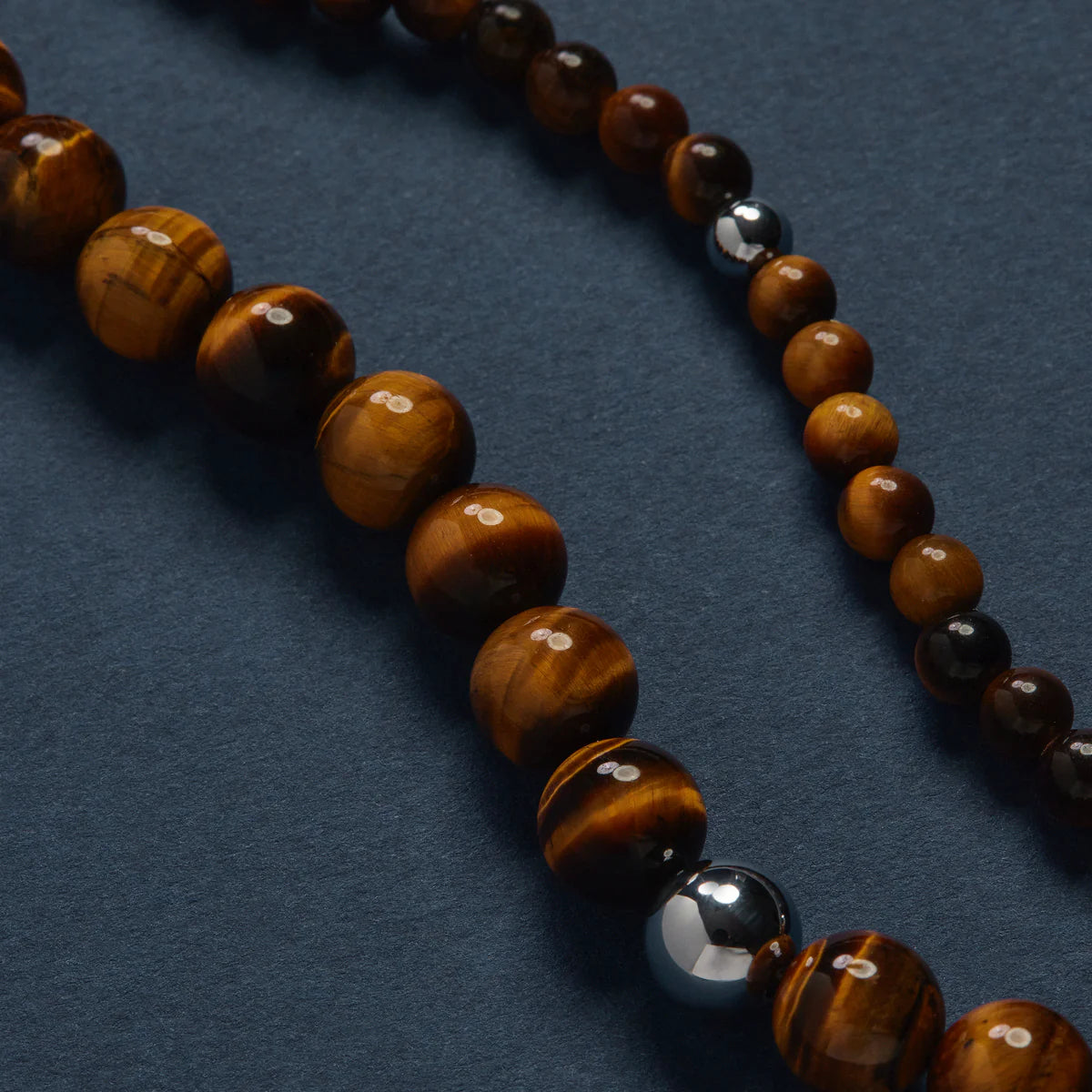 ATLAS MEN'S 10MM BEADED TIGER EYE BRACELET