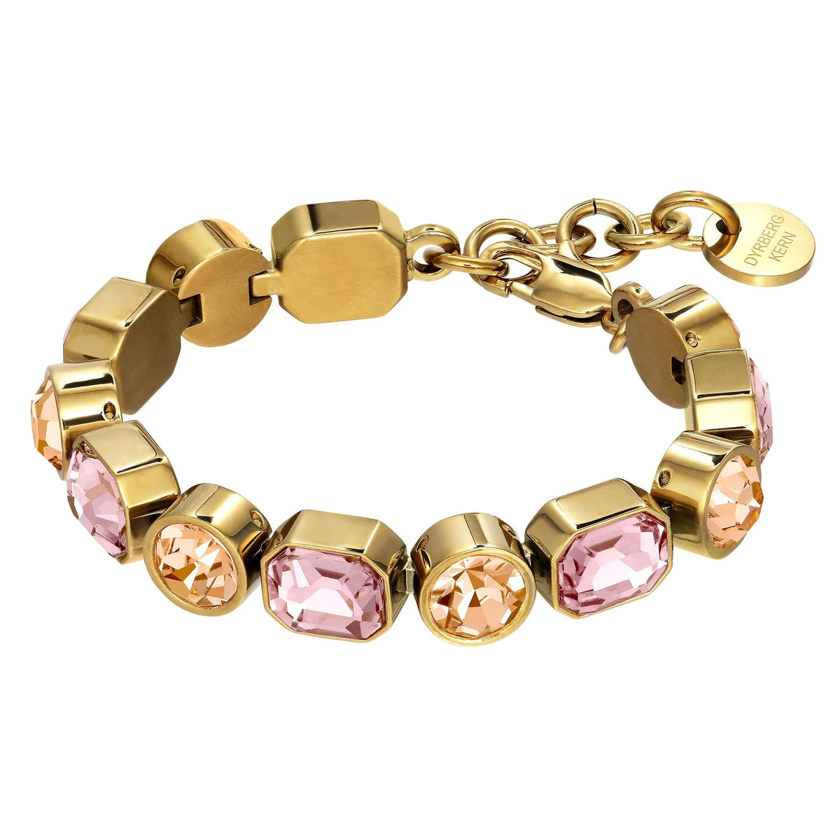 ALAYA SHINEY GOLD LIGHT ROSE/PEACH BRACELET