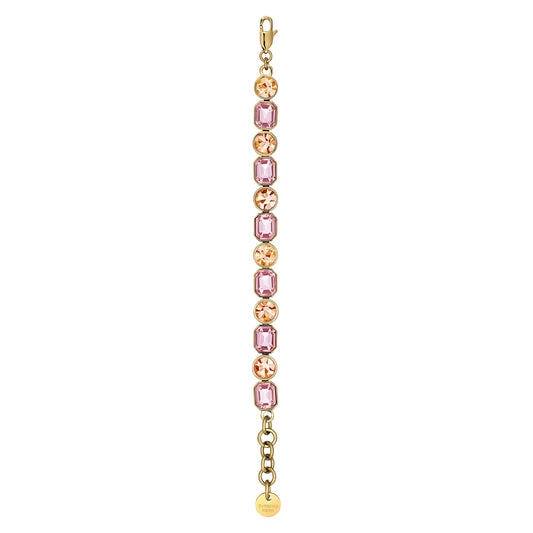 ALAYA SHINEY GOLD LIGHT ROSE/PEACH BRACELET