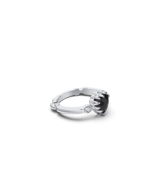 LOVE CLAW BAR RING ONYX