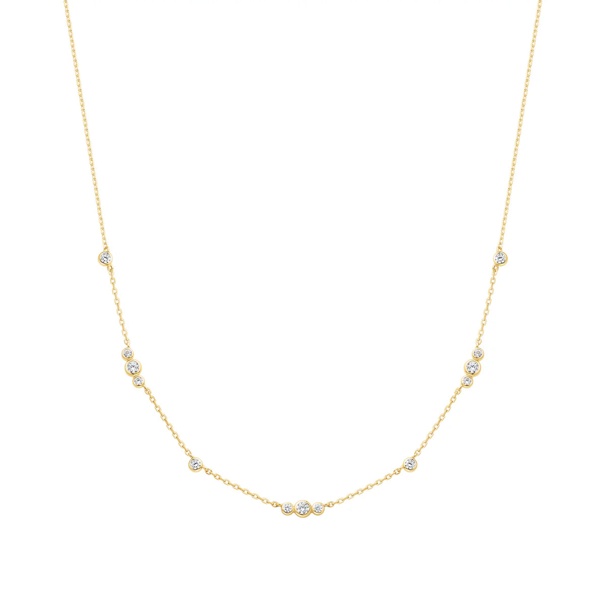 DAINTY BEZEL STATION NECKLACE