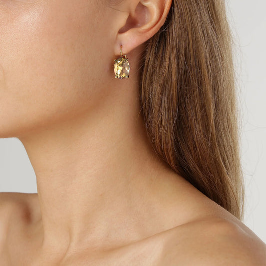 CHANTAL SHINY GOLD GOLDEN EARRINGS