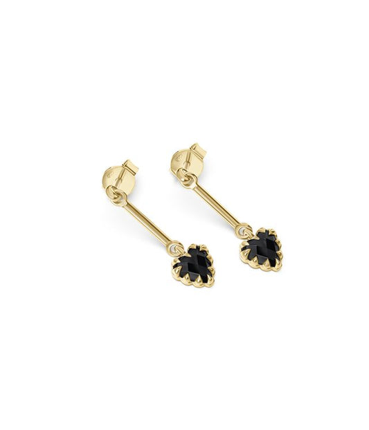 LOVE CALW BAR EARRINGS ONYX