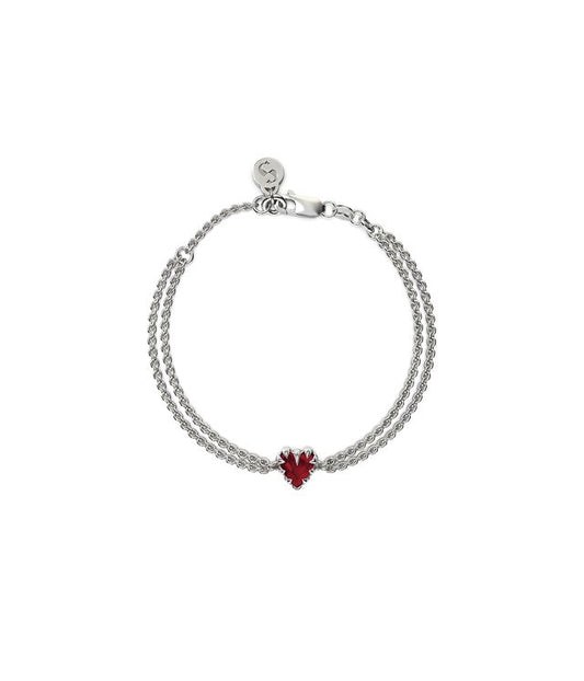 LOVE CLAW BRACELET GARNET