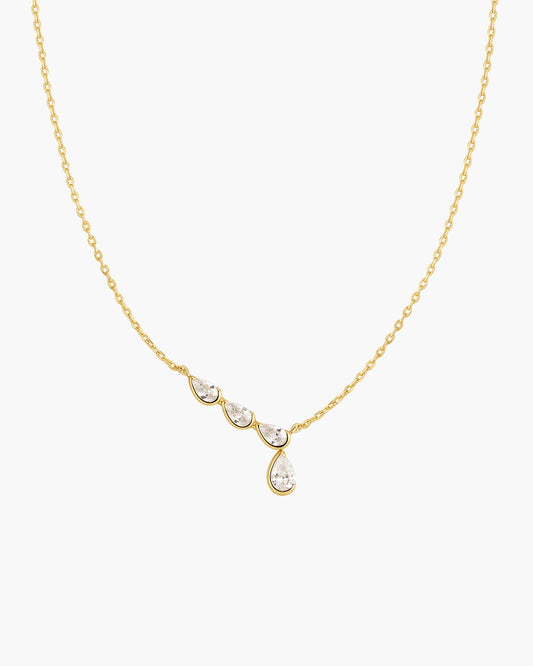 WANDERER ANGLED & DANGLE TEARDROP NECKLACE