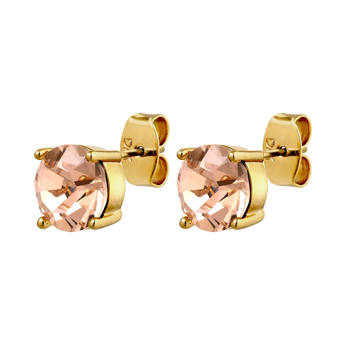 DAZE SHINEY GOLD LIGHT PEACH EARRINGS