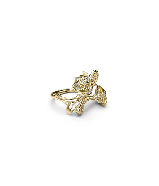 DUSTED ROSE PIN RING