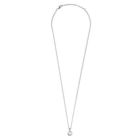 ETTE SHINY SILVER CRYSTAL NECKLACE