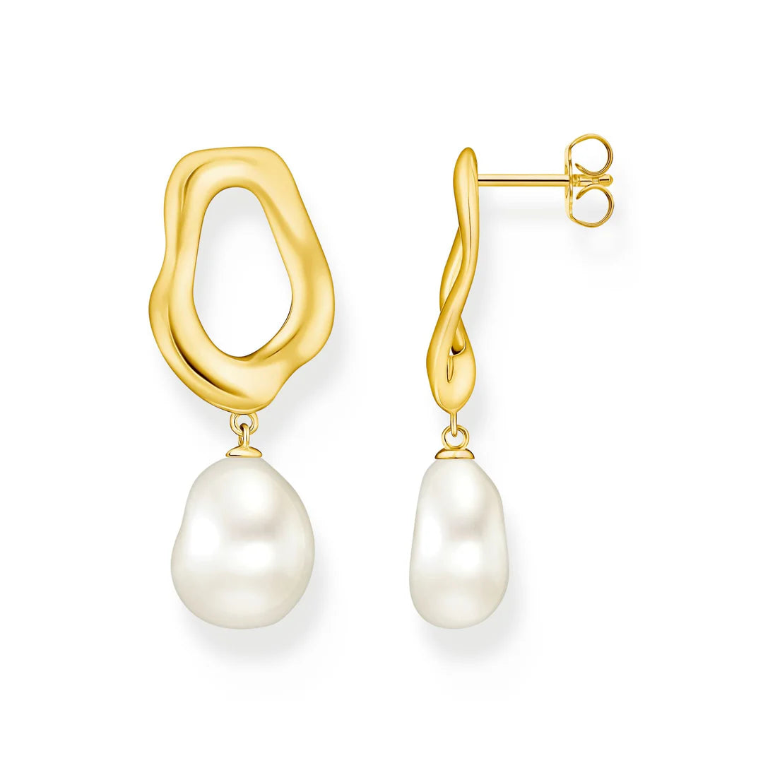 FLUID GRACEFUL FRESHWATER PEARL EARRINGS