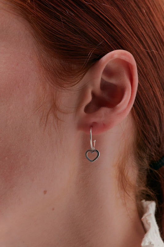 HEART HOOP EARRINGS