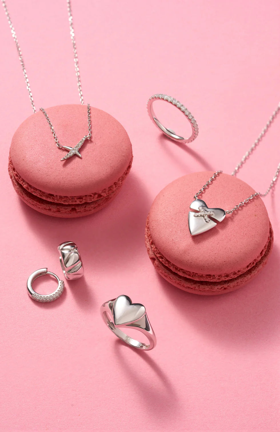 TWINKLE HEART KISS PAVE NECKLACE