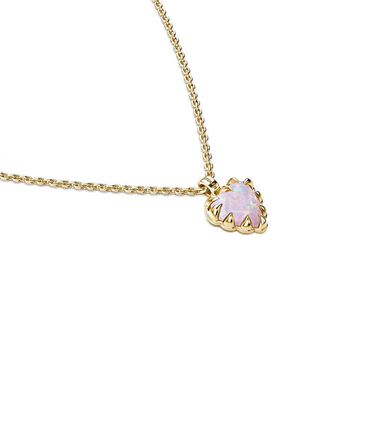 LOVE CLAW NECKLACE PINK BELLO OPAL