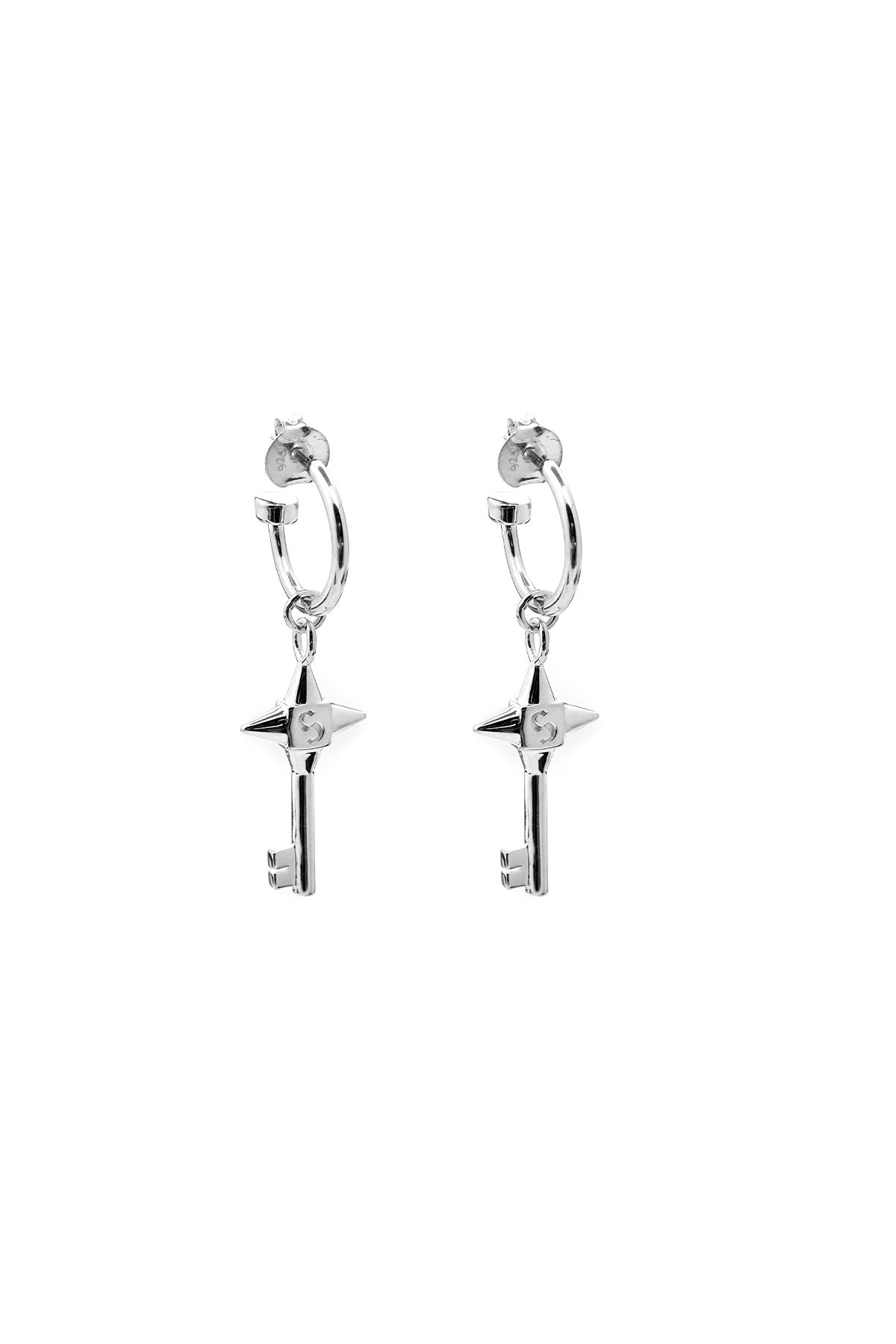 LOVE KEY ANCHOR EARRINGS