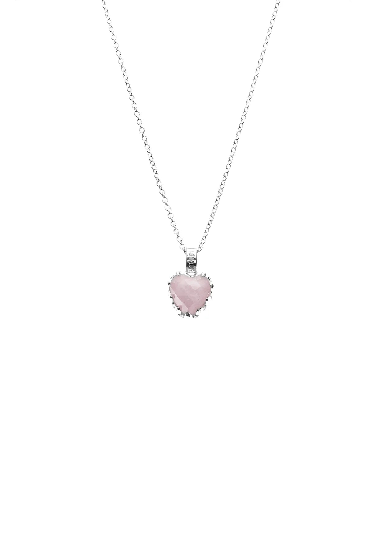 LOVE CLAW NECKLACE ROSE QUARTZ