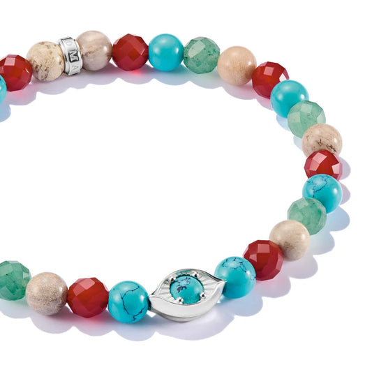 ELYNDRA MULTICOLOURED EYE BEAD BRACELET