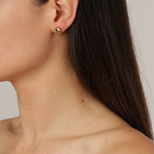 NOBLES SHINY GOLD CRYSTAL EARRINGS