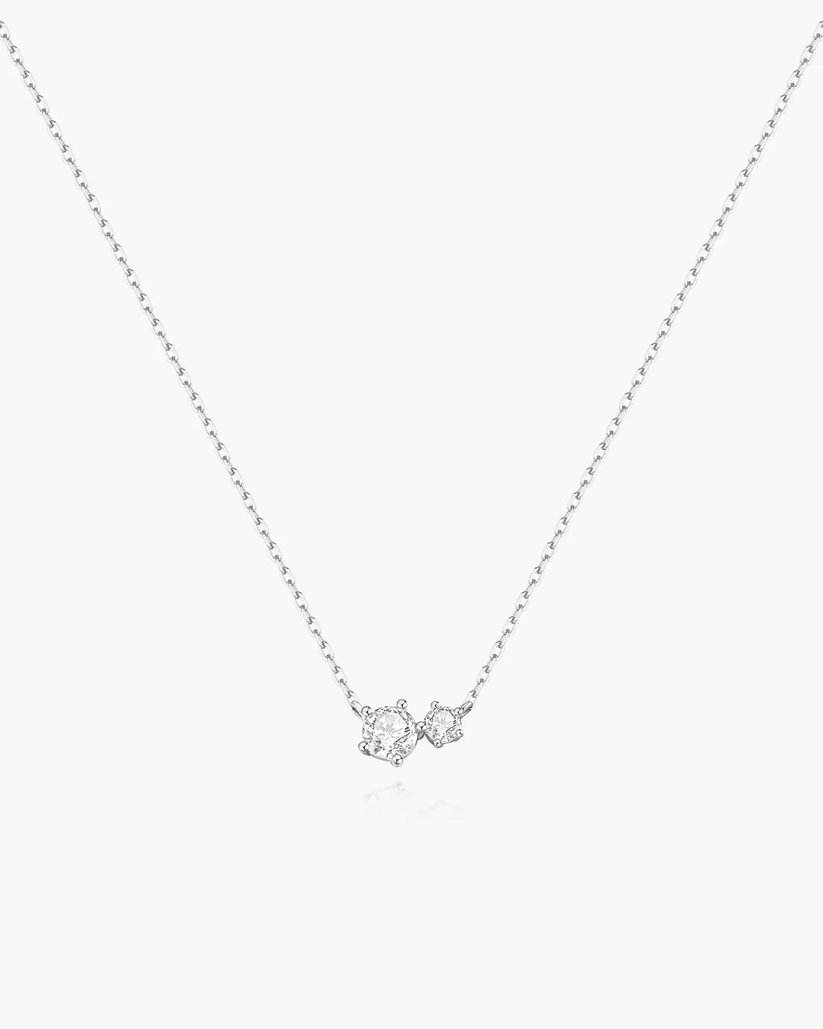 FAIRY PRONG SET DUO NECKLACE