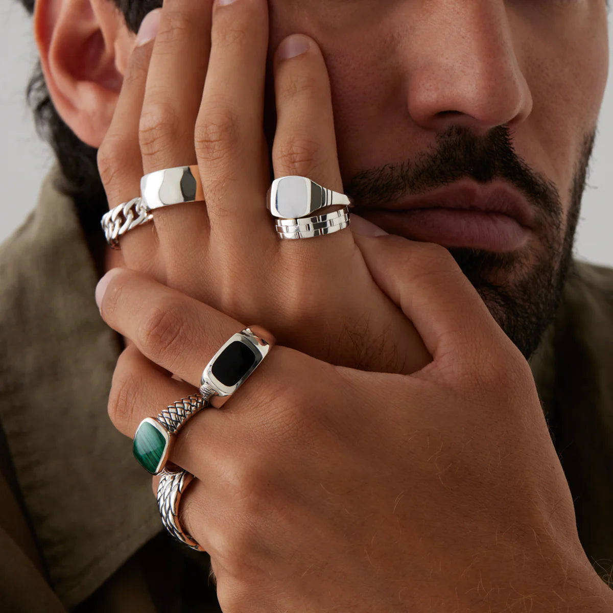 QUADRIS MEN'S SIGNET RING