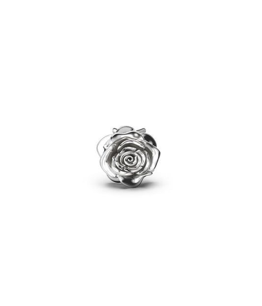 SINGLE ROSE BUD FLATBACK EARRING