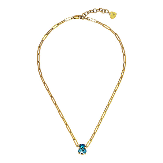 SERAFINE SHINY GOLD PETROL NECKLACE