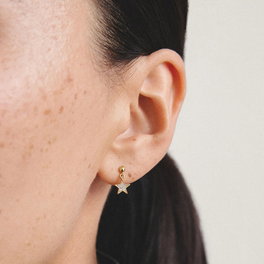 CLASSIC ALLOY STAR & MOON EARRINGS