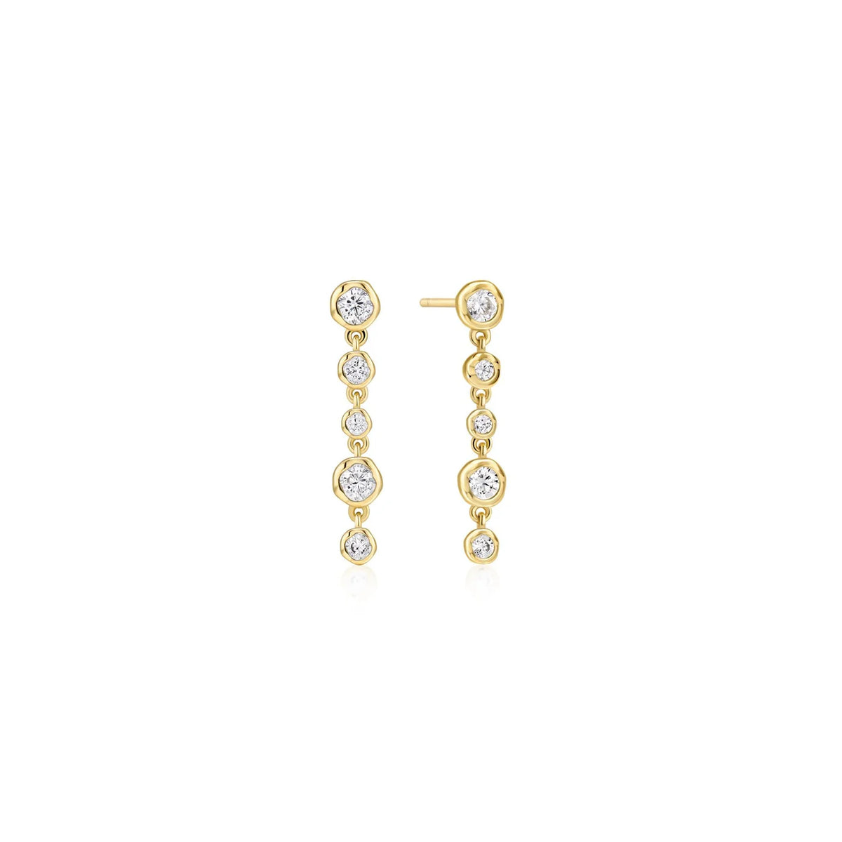 STAR MOLTEN CASCADE DROP STUD EARRINGS