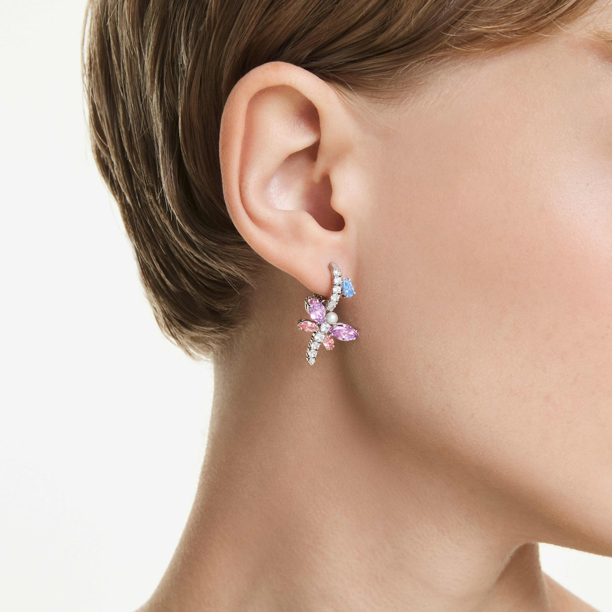 ARIANA GRANDE X DROP EARRINGS DRAGONFLY - MULTICOLOURED, RHODIUM