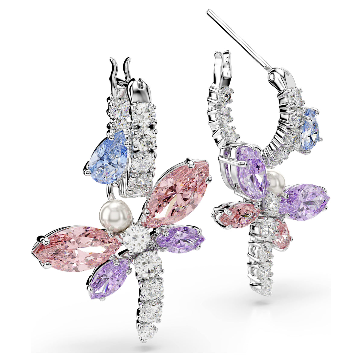 ARIANA GRANDE X DROP EARRINGS DRAGONFLY - MULTICOLOURED, RHODIUM