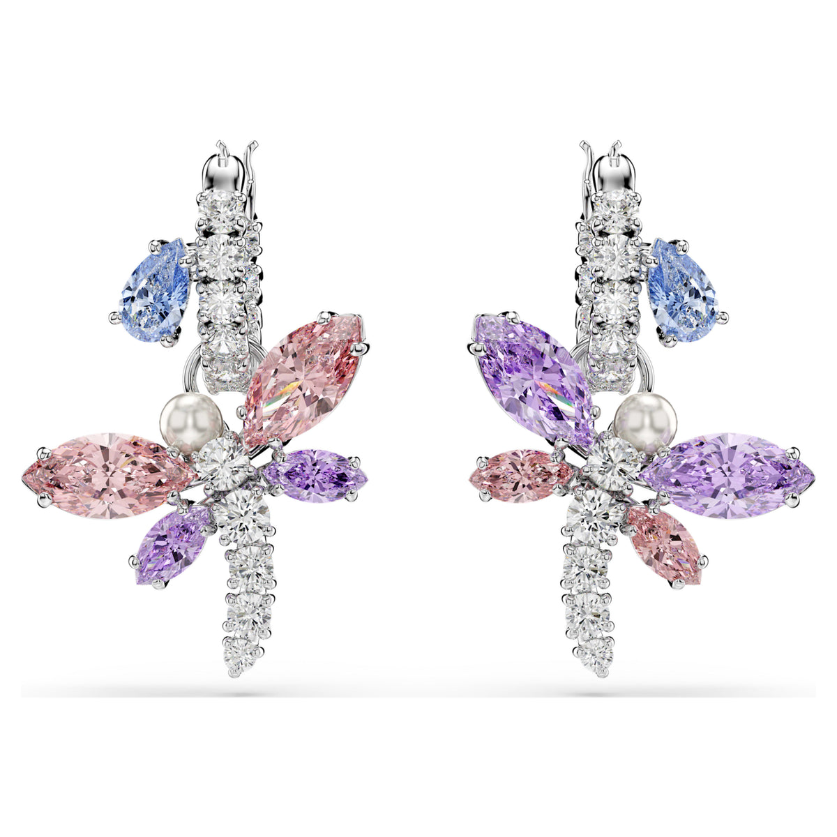 ARIANA GRANDE X DROP EARRINGS DRAGONFLY - MULTICOLOURED, RHODIUM