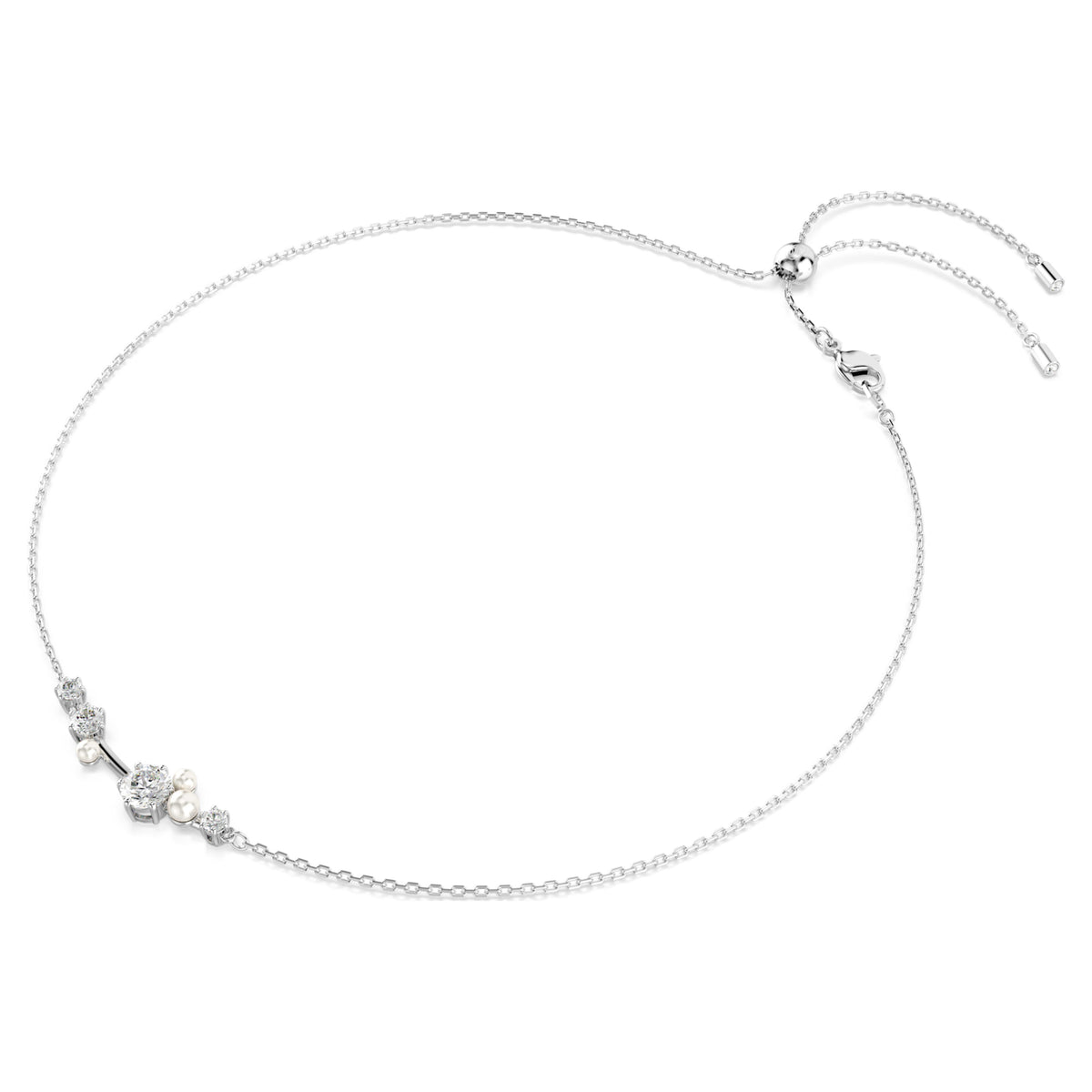 CONSTELLA NECKLACE - WHITE, RHODIUM