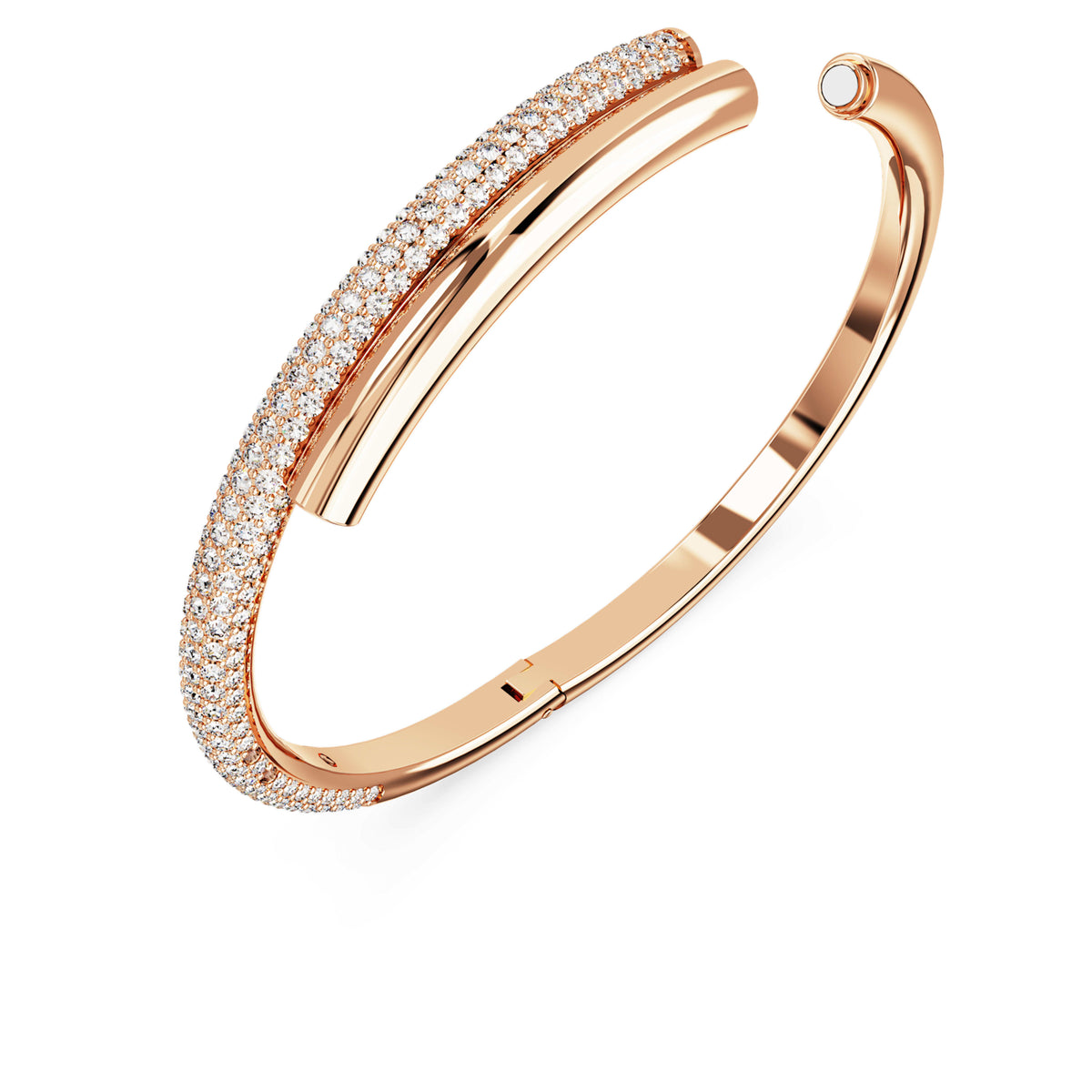 DEXTERA BANGLE - WHITE, ROSE-GOLD