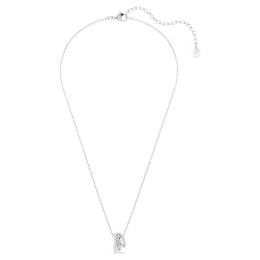HYPERBOLA PENDANT - WHITE, RHODIUM