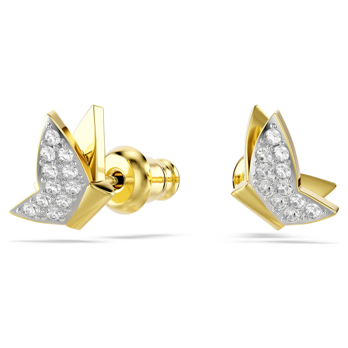 IDYLLIA LILIA STUDS BUTTERFLY - WHITE, GOLD