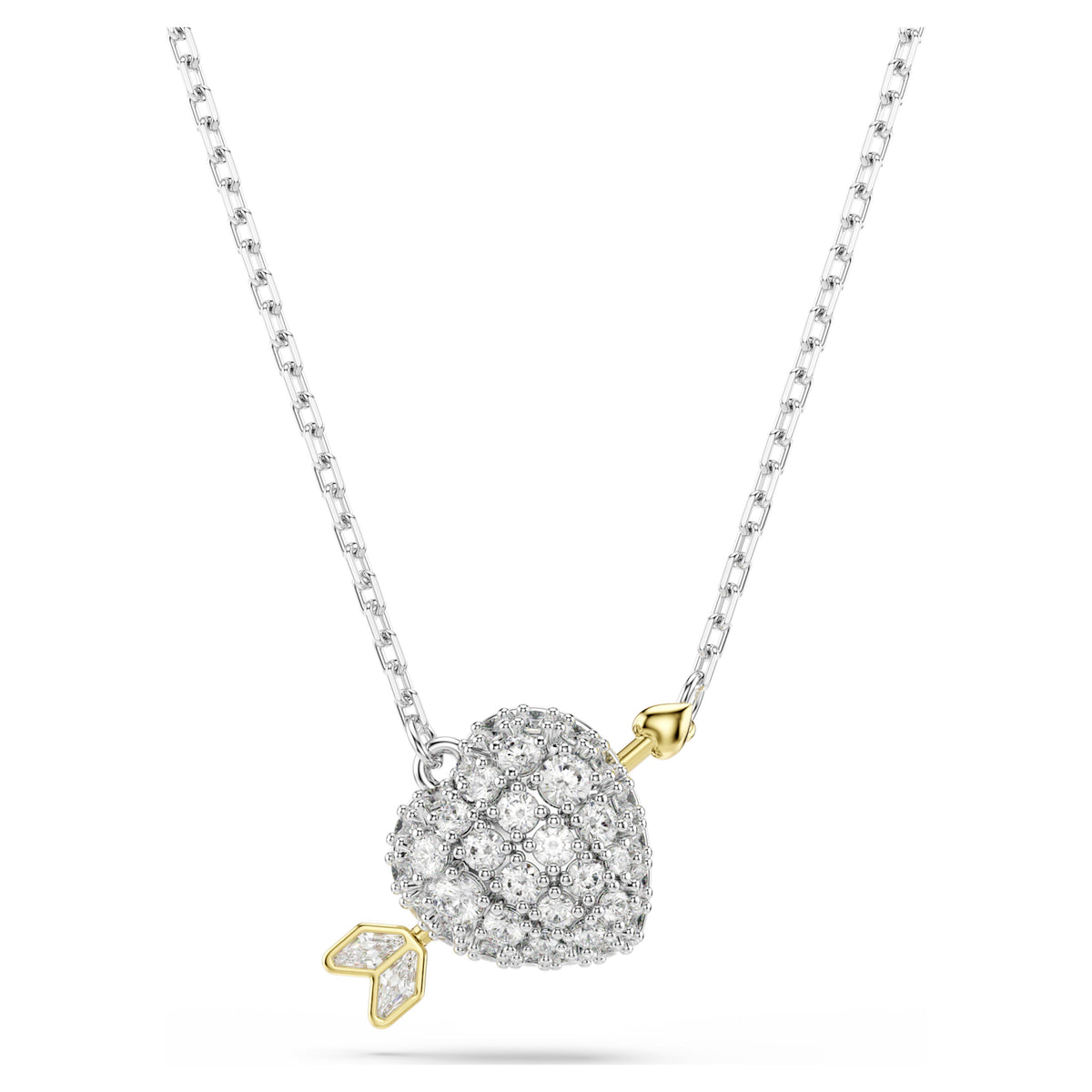 IDYLLIA PENDANT HEART W ARROW - WHITE, MIXED-METAL