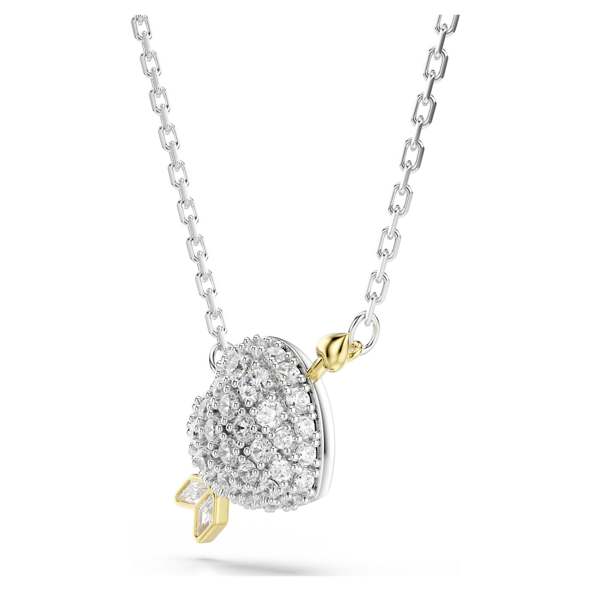 IDYLLIA PENDANT HEART W ARROW - WHITE, MIXED-METAL