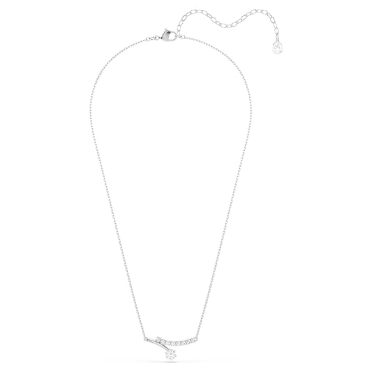 MATRIX NECKLACE - WHITE, RHODIUM