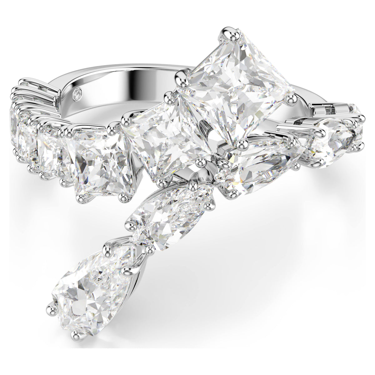 MATRIX RING - WHITE, RHODIUM