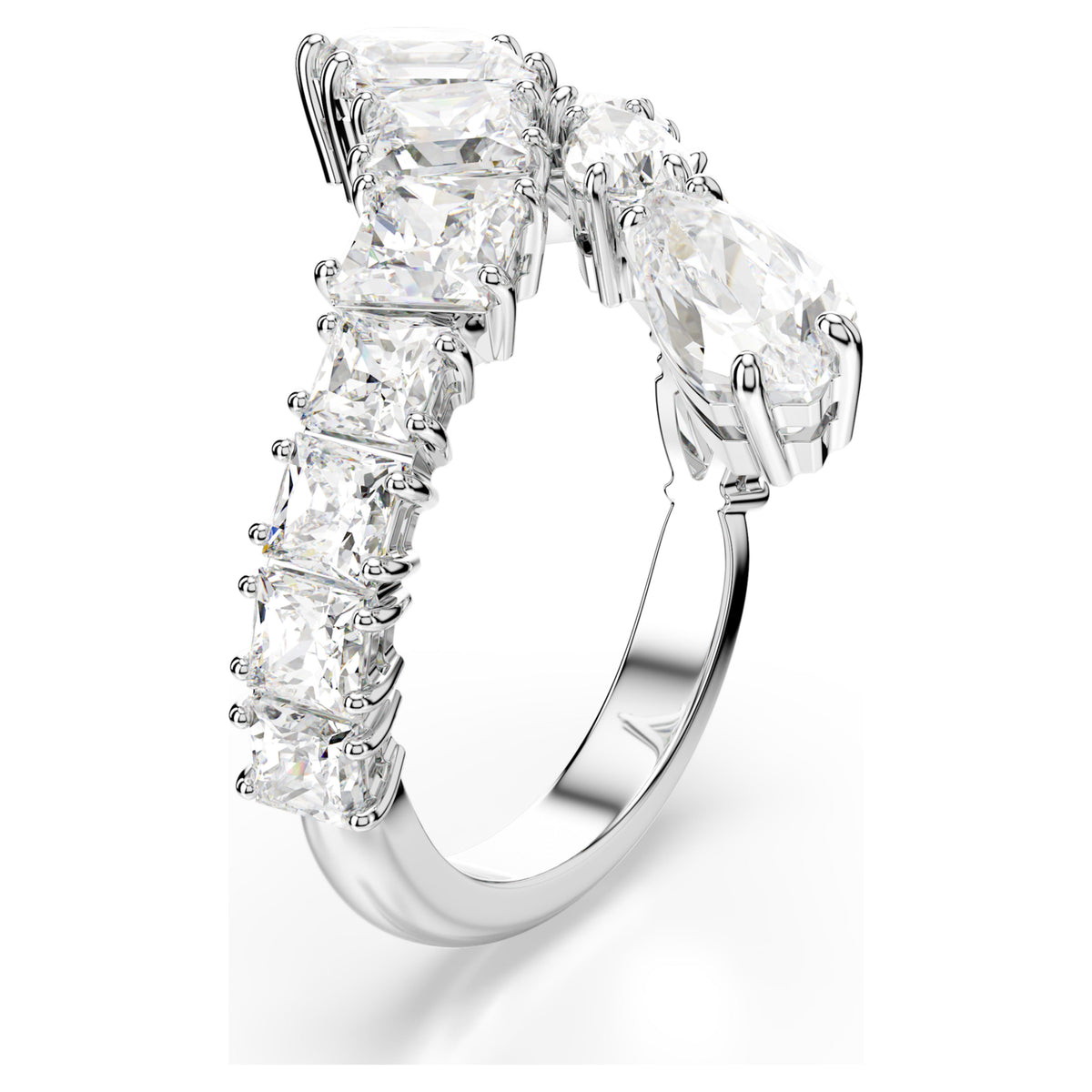 MATRIX RING - WHITE, RHODIUM