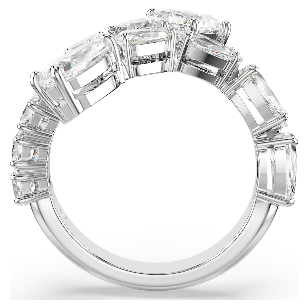 MATRIX RING - WHITE, RHODIUM