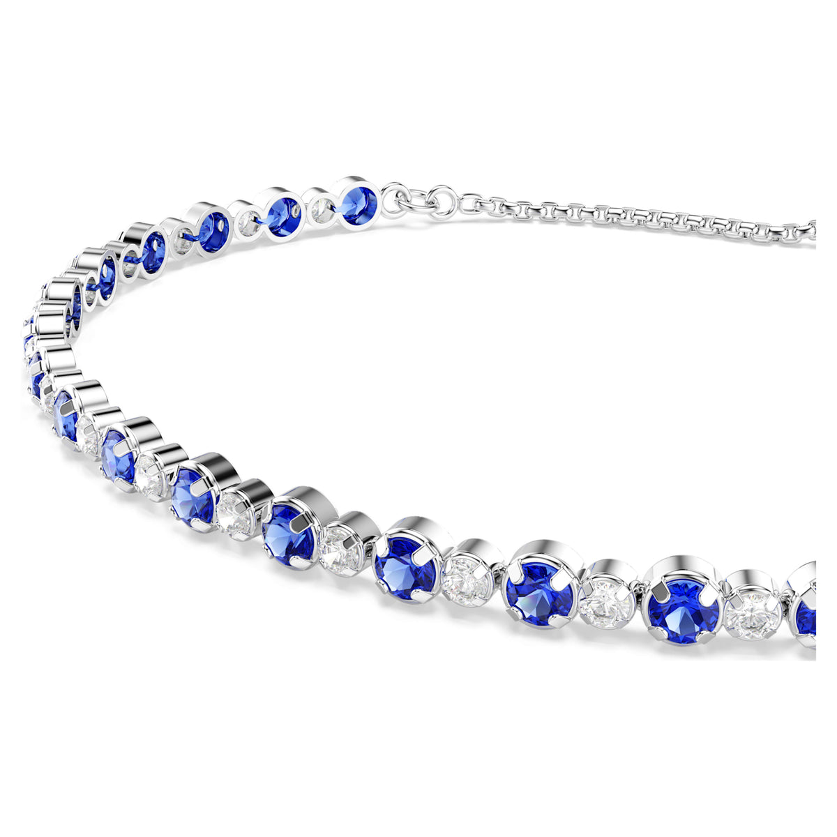 MATRIX TENNIS BRACELET - BLUE, RHODIUM