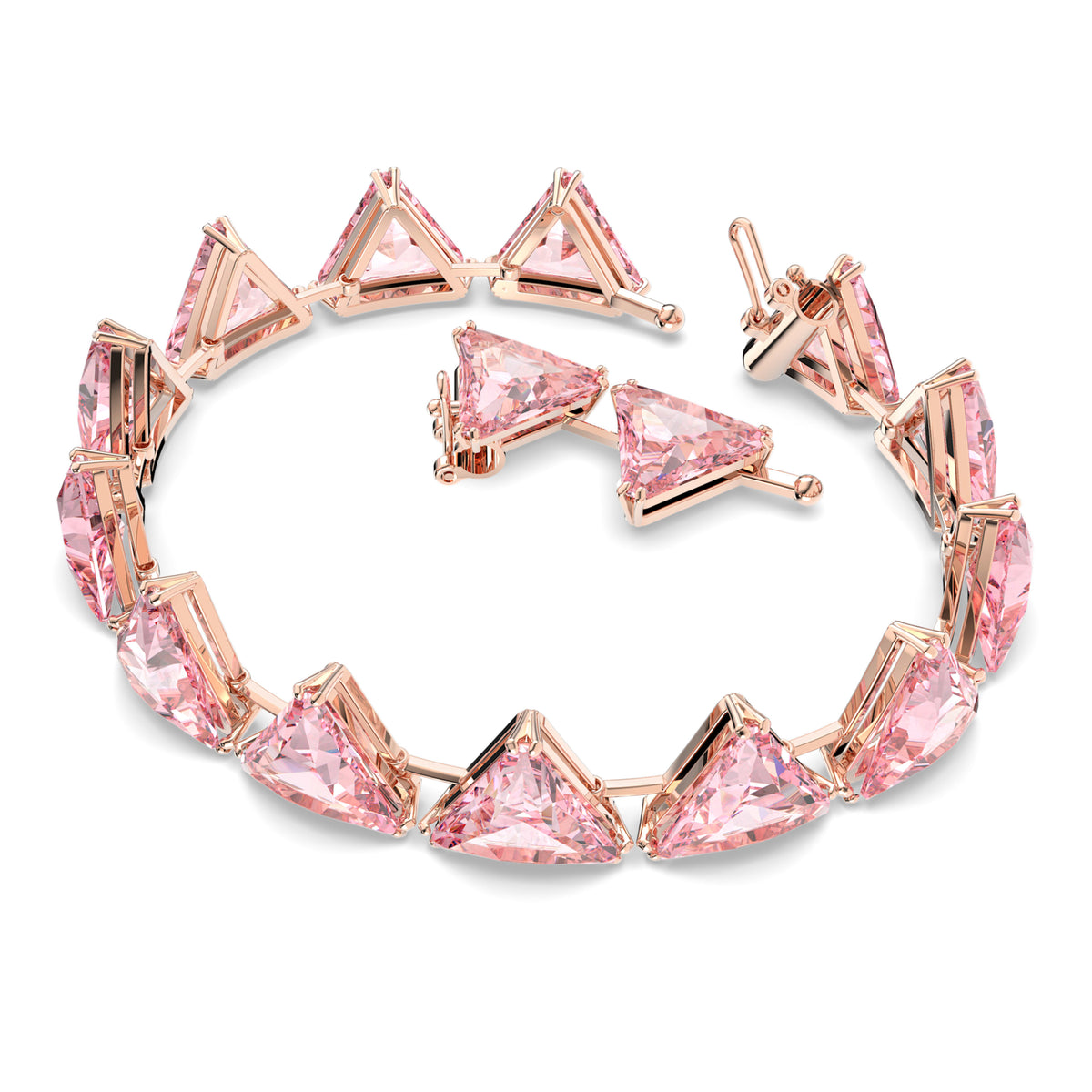 MATRIX TENNIS BRACELET TRIANGLE - PINK, ROSE-GOLD