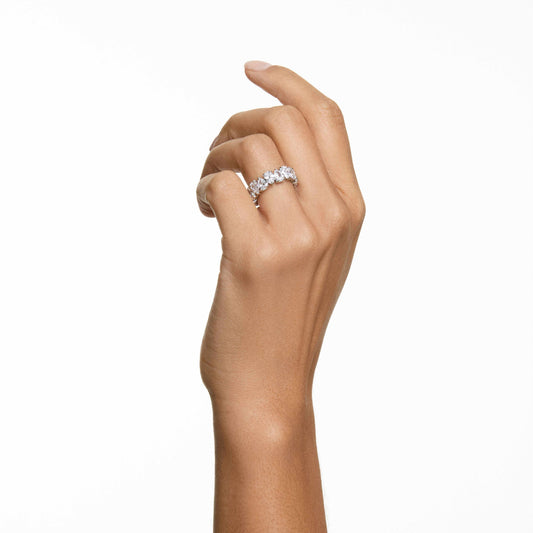 MATRIX VITTORE RING PEAR - WHITE, RHODIUM