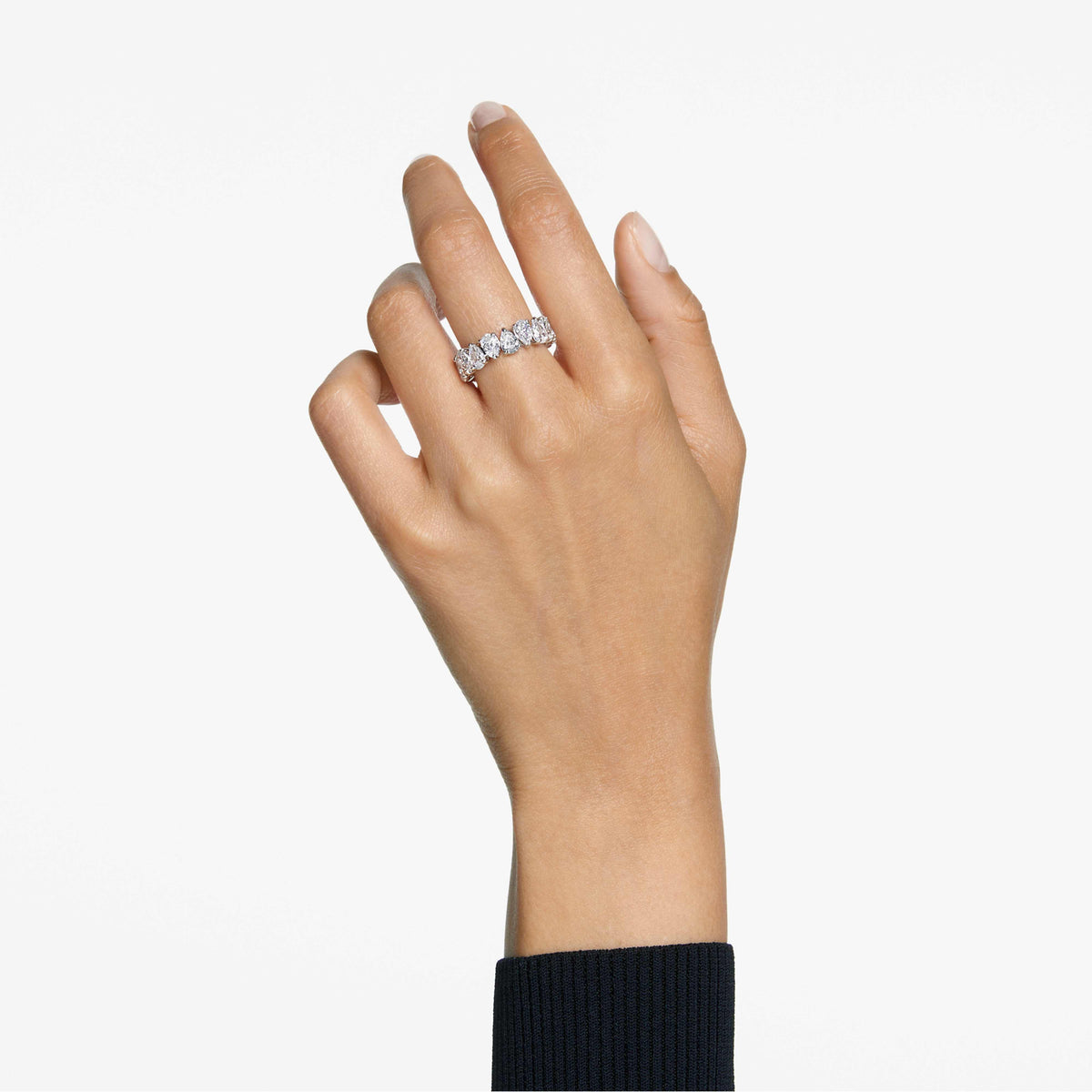 MATRIX VITTORE RING PEAR - WHITE, RHODIUM