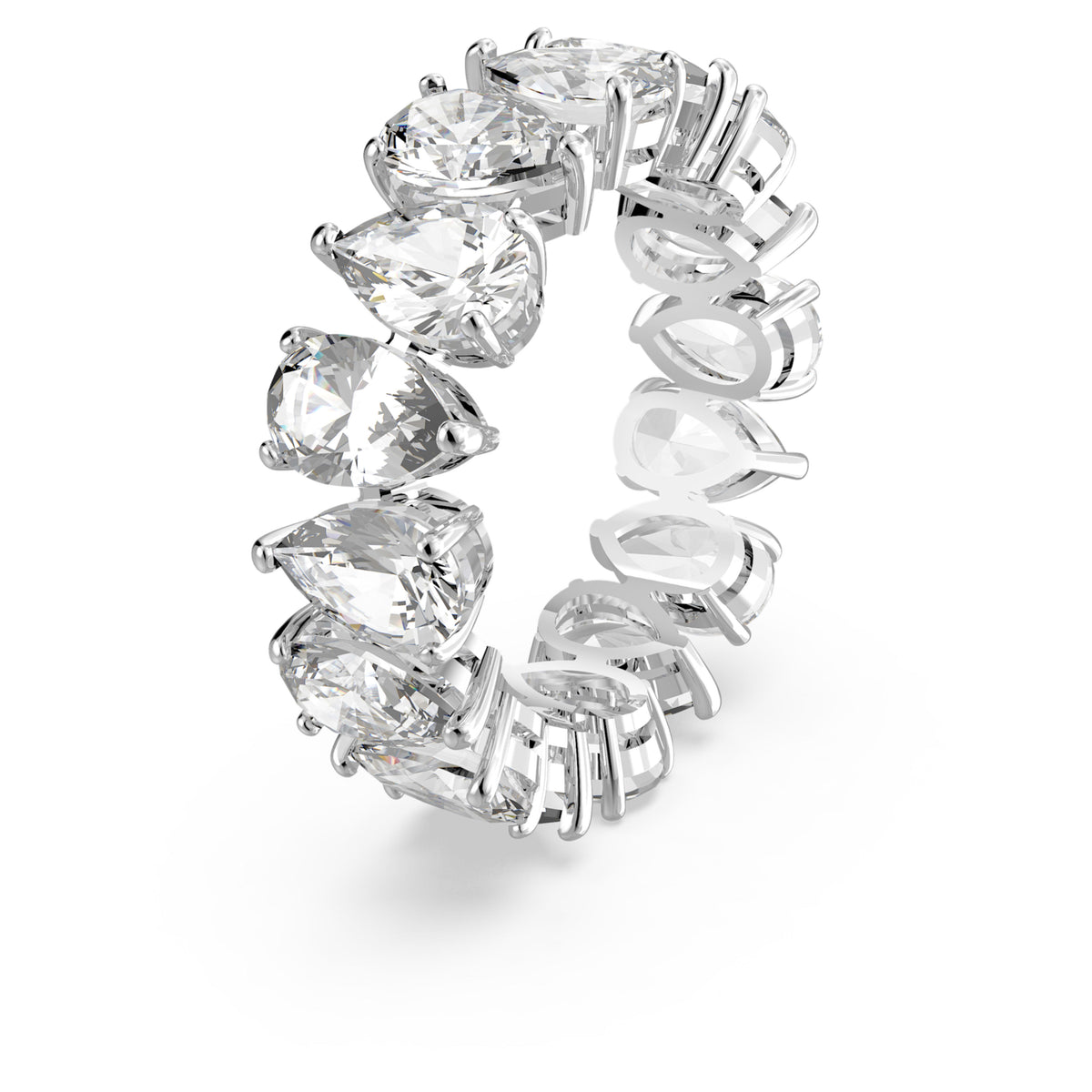 MATRIX VITTORE RING PEAR - WHITE, RHODIUM