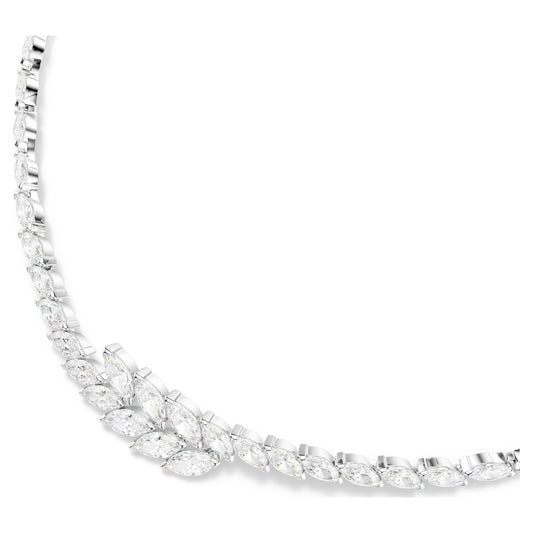 MESMERA NECKLACE MARQUISE - WHITE, RHODIUM