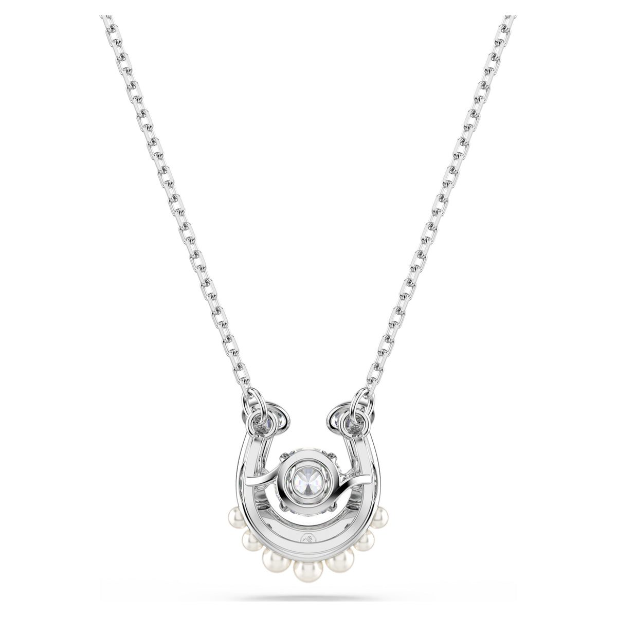 SYMBOLICA PENDANT HORSESHOE - WHITE, RHODIUM