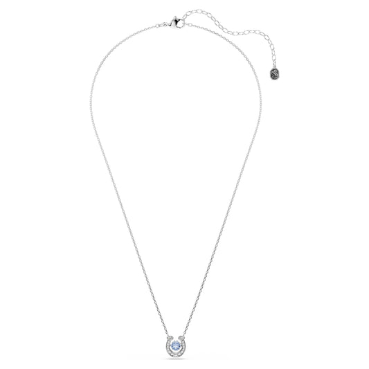 SYMBOLICA PENDANT HORSESHOE - BLUE, RHODIUM