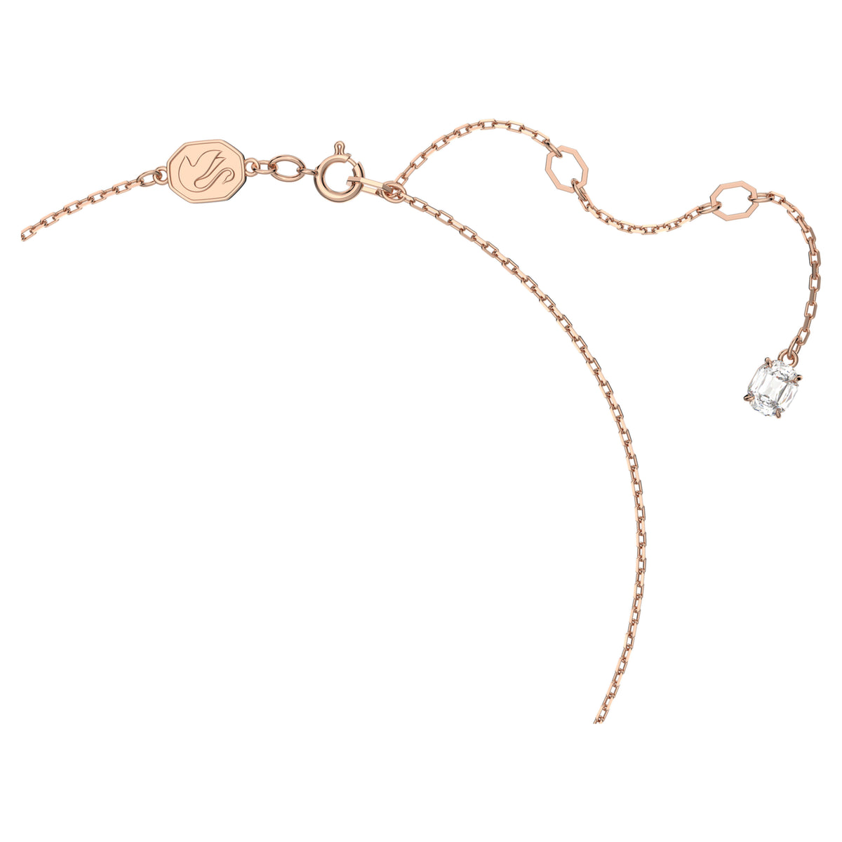 UNA ANGELIC PENDANT PAVE - WHITE, ROSE-GOLD