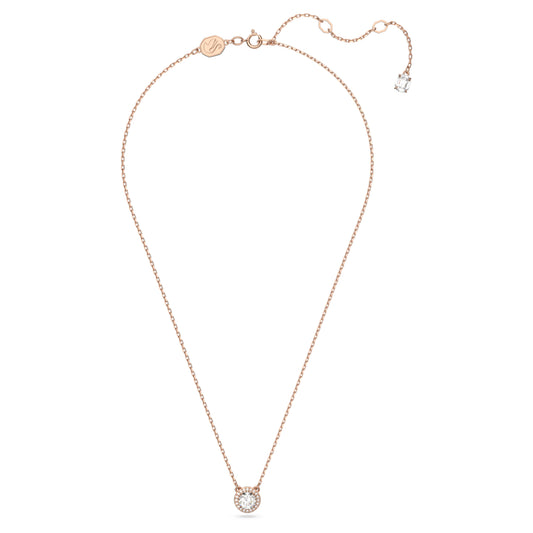 UNA ANGELIC PENDANT PAVE - WHITE, ROSE-GOLD