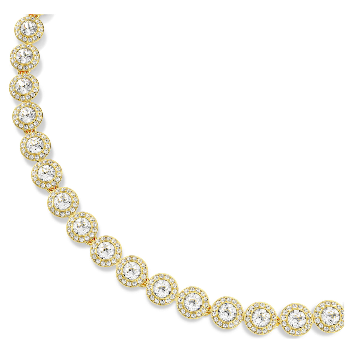 UNA ANGELIC TENNIS NECKLACE - WHITE, GOLD